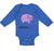 Long Sleeve Bodysuit Baby Pink Pig Saying Little Ham Farm Boy & Girl Clothes