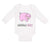 Long Sleeve Bodysuit Baby Pink Pig Saying Little Ham Farm Boy & Girl Clothes