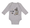 Long Sleeve Bodysuit Baby Pug with P Is for Pug Dog Lover Pet Boy & Girl Clothes