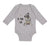 Long Sleeve Bodysuit Baby Pug with P Is for Pug Dog Lover Pet Boy & Girl Clothes