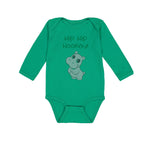 Long Sleeve Bodysuit Baby Baby Hippopotamus Hip Hip Hooray Hippo Cotton - Cute Rascals