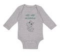 Long Sleeve Bodysuit Baby Baby Hippopotamus Hip Hip Hooray Hippo Cotton