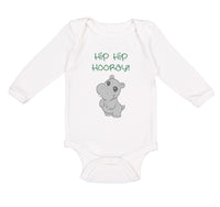 Long Sleeve Bodysuit Baby Baby Hippopotamus Hip Hip Hooray Hippo Cotton - Cute Rascals
