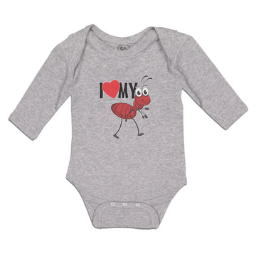 Long Sleeve Bodysuit Baby I Love My Ant Membrane Winged Insect Cotton