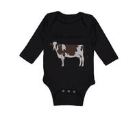 Long Sleeve Bodysuit Baby Milk Please Cow Farm Boy & Girl Clothes Cotton