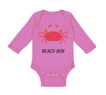 Long Sleeve Bodysuit Baby Beach Bum Crab Ocean Sea Life Boy & Girl Clothes - Cute Rascals