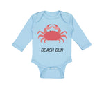 Long Sleeve Bodysuit Baby Beach Bum Crab Ocean Sea Life Boy & Girl Clothes - Cute Rascals