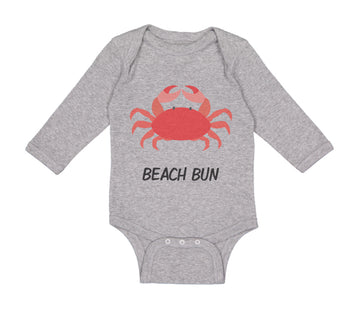 Long Sleeve Bodysuit Baby Beach Bum Crab Ocean Sea Life Boy & Girl Clothes