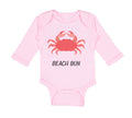 Long Sleeve Bodysuit Baby Beach Bum Crab Ocean Sea Life Boy & Girl Clothes