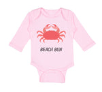 Long Sleeve Bodysuit Baby Beach Bum Crab Ocean Sea Life Boy & Girl Clothes - Cute Rascals