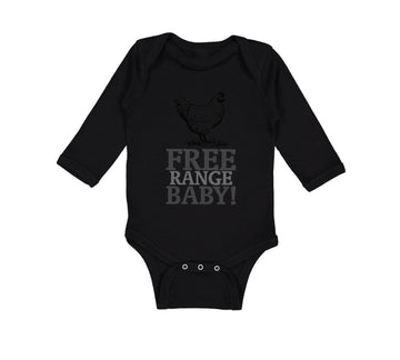 Long Sleeve Bodysuit Baby Free Range Baby! Chicken Farm Boy & Girl Clothes