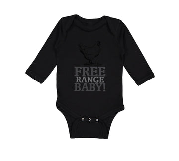 Long Sleeve Bodysuit Baby Free Range Baby! Chicken Farm Boy & Girl Clothes