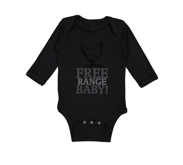 Long Sleeve Bodysuit Baby Free Range Baby! Chicken Farm Boy & Girl Clothes - Cute Rascals