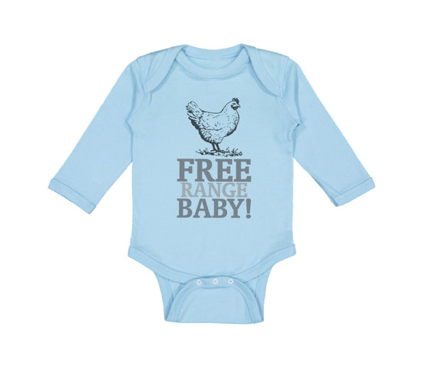 Long Sleeve Bodysuit Baby Free Range Baby! Chicken Farm Boy & Girl Clothes - Cute Rascals