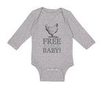 Long Sleeve Bodysuit Baby Free Range Baby! Chicken Farm Boy & Girl Clothes - Cute Rascals