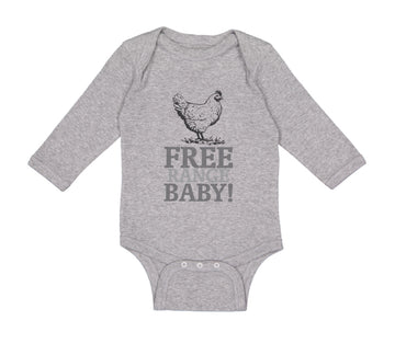 Long Sleeve Bodysuit Baby Free Range Baby! Chicken Farm Boy & Girl Clothes