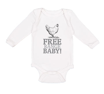 Long Sleeve Bodysuit Baby Free Range Baby! Chicken Farm Boy & Girl Clothes