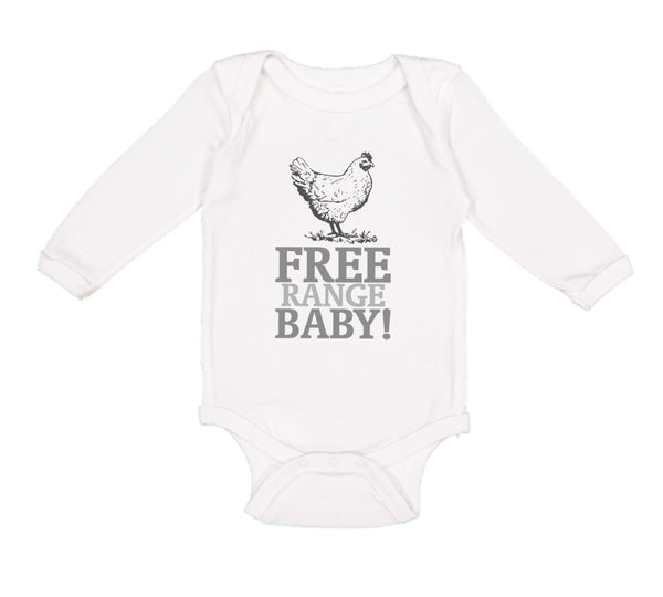 Long Sleeve Bodysuit Baby Free Range Baby! Chicken Farm Boy & Girl Clothes - Cute Rascals