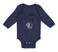 Long Sleeve Bodysuit Baby Little Wolf Funny Humor Boy & Girl Clothes Cotton