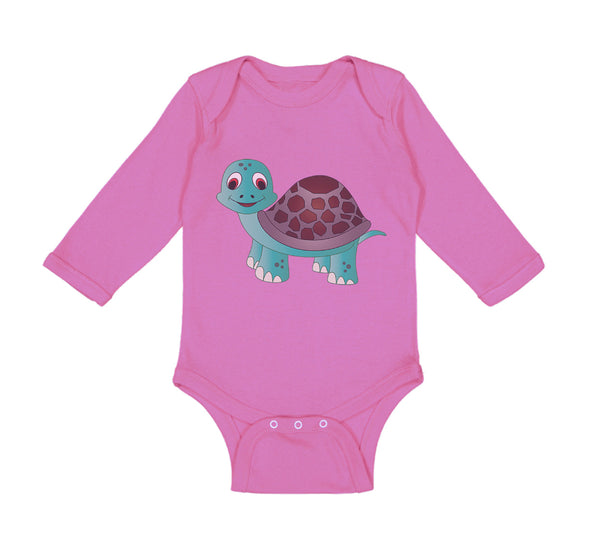 Long Sleeve Bodysuit Baby Little Cute Turtle Funny Humor Boy & Girl Clothes