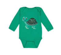 Long Sleeve Bodysuit Baby Little Cute Turtle Funny Humor Boy & Girl Clothes