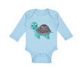 Long Sleeve Bodysuit Baby Little Cute Turtle Funny Humor Boy & Girl Clothes