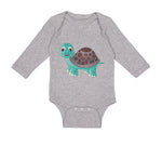 Long Sleeve Bodysuit Baby Little Cute Turtle Funny Humor Boy & Girl Clothes