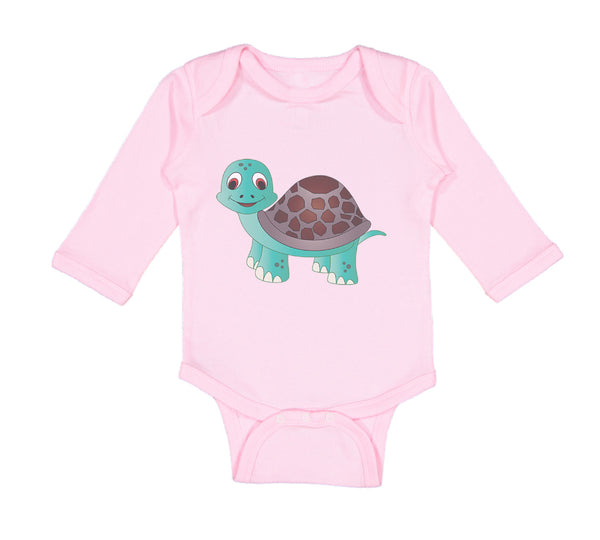 Long Sleeve Bodysuit Baby Little Cute Turtle Funny Humor Boy & Girl Clothes