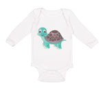 Long Sleeve Bodysuit Baby Little Cute Turtle Funny Humor Boy & Girl Clothes