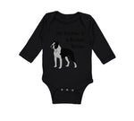 Long Sleeve Bodysuit Baby My Brother Is A Boston Terrier Dog Lover Pet Style C