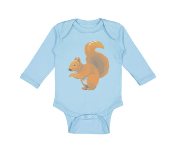 Long Sleeve Bodysuit Baby Squirrel Funny Humor B Boy & Girl Clothes Cotton