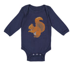 Long Sleeve Bodysuit Baby Squirrel Funny Humor B Boy & Girl Clothes Cotton