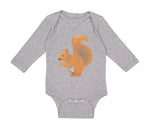 Long Sleeve Bodysuit Baby Squirrel Funny Humor B Boy & Girl Clothes Cotton