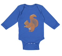Long Sleeve Bodysuit Baby Squirrel Funny Humor B Boy & Girl Clothes Cotton
