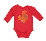 Long Sleeve Bodysuit Baby Squirrel Funny Humor B Boy & Girl Clothes Cotton