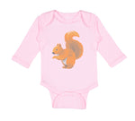 Long Sleeve Bodysuit Baby Squirrel Funny Humor B Boy & Girl Clothes Cotton