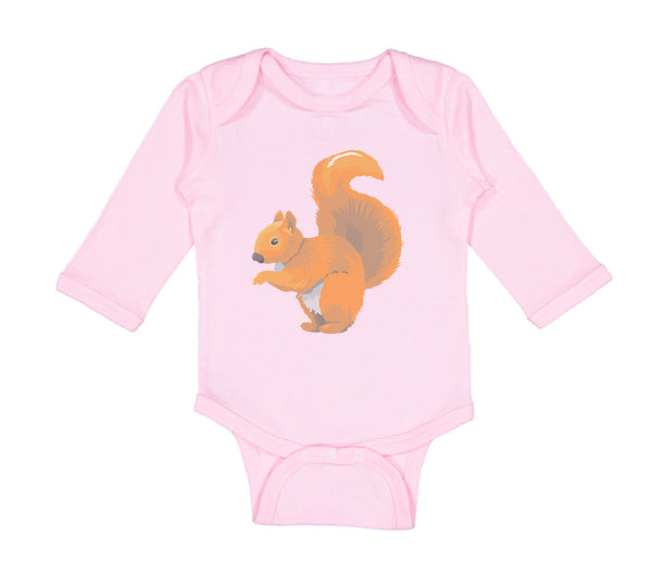 Long Sleeve Bodysuit Baby Squirrel Funny Humor B Boy & Girl Clothes Cotton