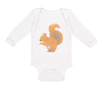 Long Sleeve Bodysuit Baby Squirrel Funny Humor B Boy & Girl Clothes Cotton