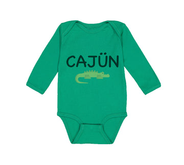 Long Sleeve Bodysuit Baby Cajun Alligator Funny Louisiana Boy & Girl Clothes