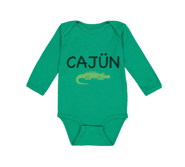 Long Sleeve Bodysuit Baby Cajun Alligator Funny Louisiana Boy & Girl Clothes - Cute Rascals