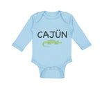 Long Sleeve Bodysuit Baby Cajun Alligator Funny Louisiana Boy & Girl Clothes - Cute Rascals