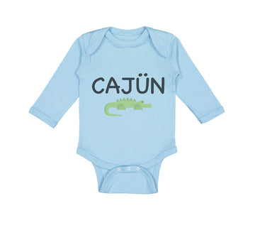Long Sleeve Bodysuit Baby Cajun Alligator Funny Louisiana Boy & Girl Clothes