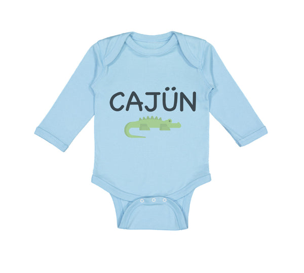 Long Sleeve Bodysuit Baby Cajun Alligator Funny Louisiana Boy & Girl Clothes - Cute Rascals