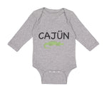 Long Sleeve Bodysuit Baby Cajun Alligator Funny Louisiana Boy & Girl Clothes - Cute Rascals