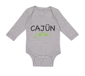 Long Sleeve Bodysuit Baby Cajun Alligator Funny Louisiana Boy & Girl Clothes