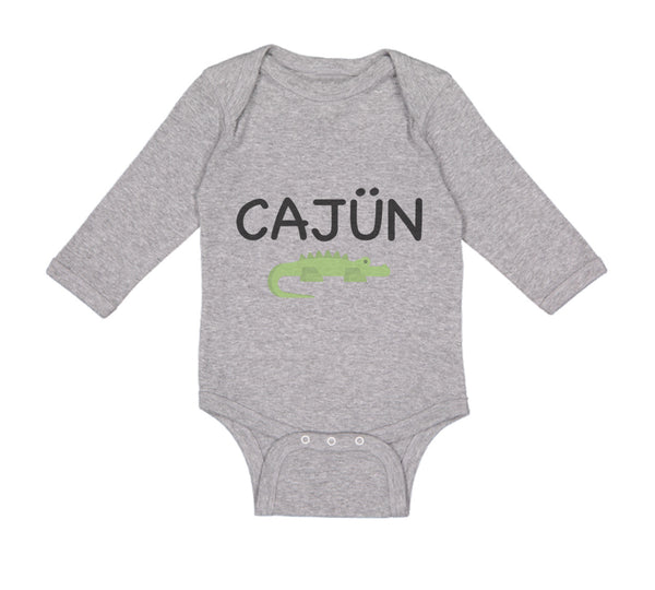 Long Sleeve Bodysuit Baby Cajun Alligator Funny Louisiana Boy & Girl Clothes - Cute Rascals
