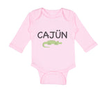 Long Sleeve Bodysuit Baby Cajun Alligator Funny Louisiana Boy & Girl Clothes - Cute Rascals
