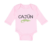 Long Sleeve Bodysuit Baby Cajun Alligator Funny Louisiana Boy & Girl Clothes - Cute Rascals