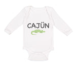 Long Sleeve Bodysuit Baby Cajun Alligator Funny Louisiana Boy & Girl Clothes - Cute Rascals