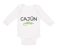 Long Sleeve Bodysuit Baby Cajun Alligator Funny Louisiana Boy & Girl Clothes - Cute Rascals